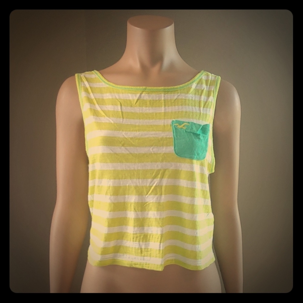 Hollister striped tank top crop top size XS